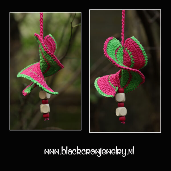 mini spinner roze/groen