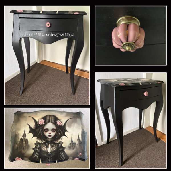 Hoge tafel met lade Gothic girl - Afbeelding 3
