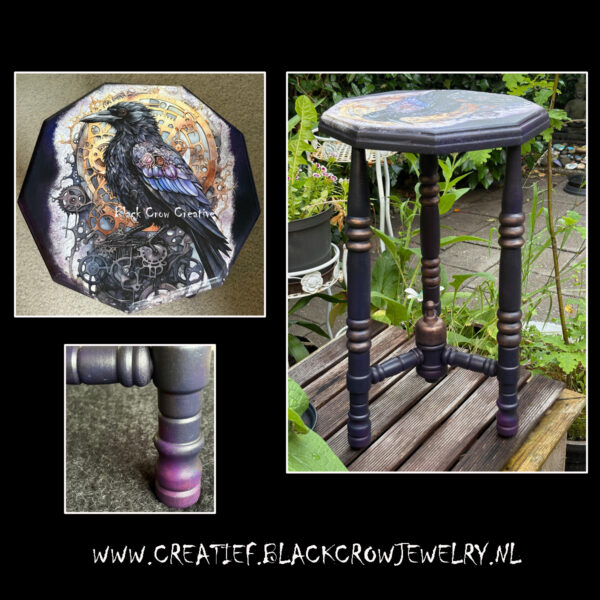 Steampunk Crow bijzettafeltje - Afbeelding 3